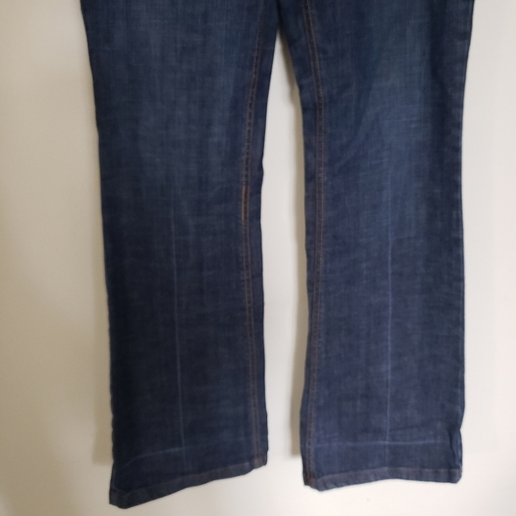 Volcom Boot Cut Wide Leg Jeans Darkwash Juniors Size 11 5 Pocket Denim - Picture 3 of 12